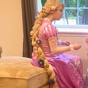 Rapunzel Wig (With Flowers)